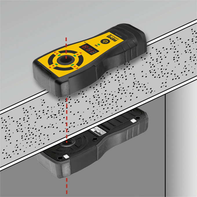 REMS Detect B 穿牆定位器應用示意