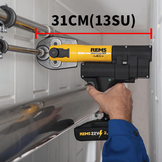 REMS pistol-grip mini press tool size reference