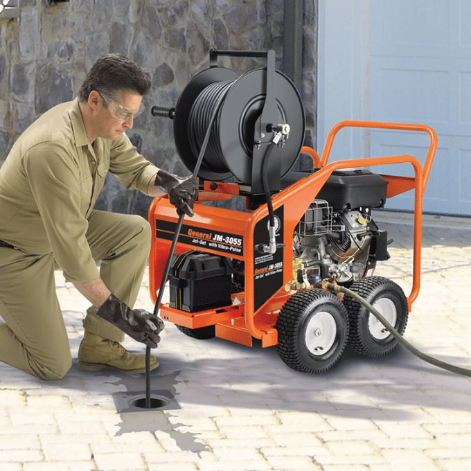 JM-3055 High-Pressure Water Jet Drain Cleaner Application