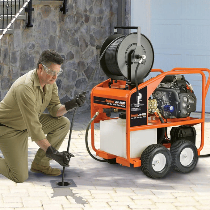 JM-3080 High-Pressure Water Jet Drain Cleaner Application